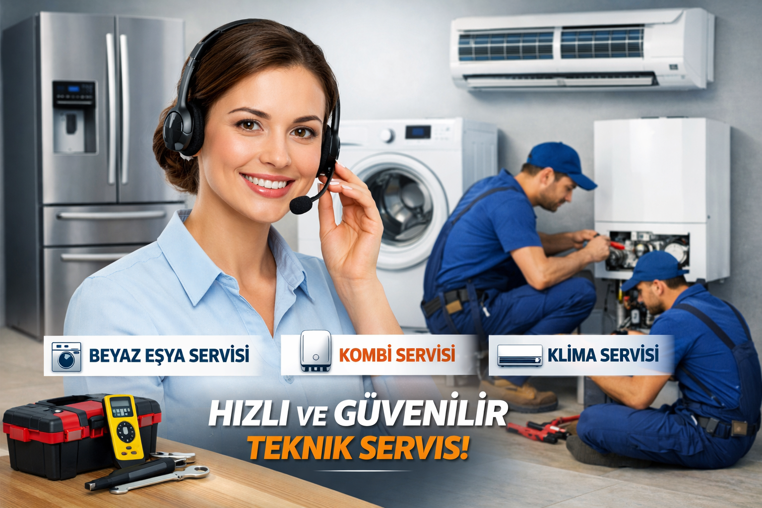 Ankara teknik servis ekibi beyaz eşya, kombi ve klima için destek sunuyor